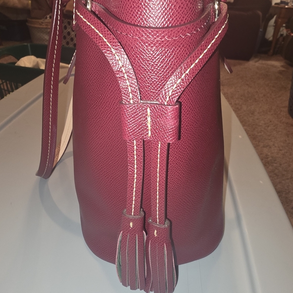 Dooney & Bourke Burgandy Davis Tote - Picture 2 of 6